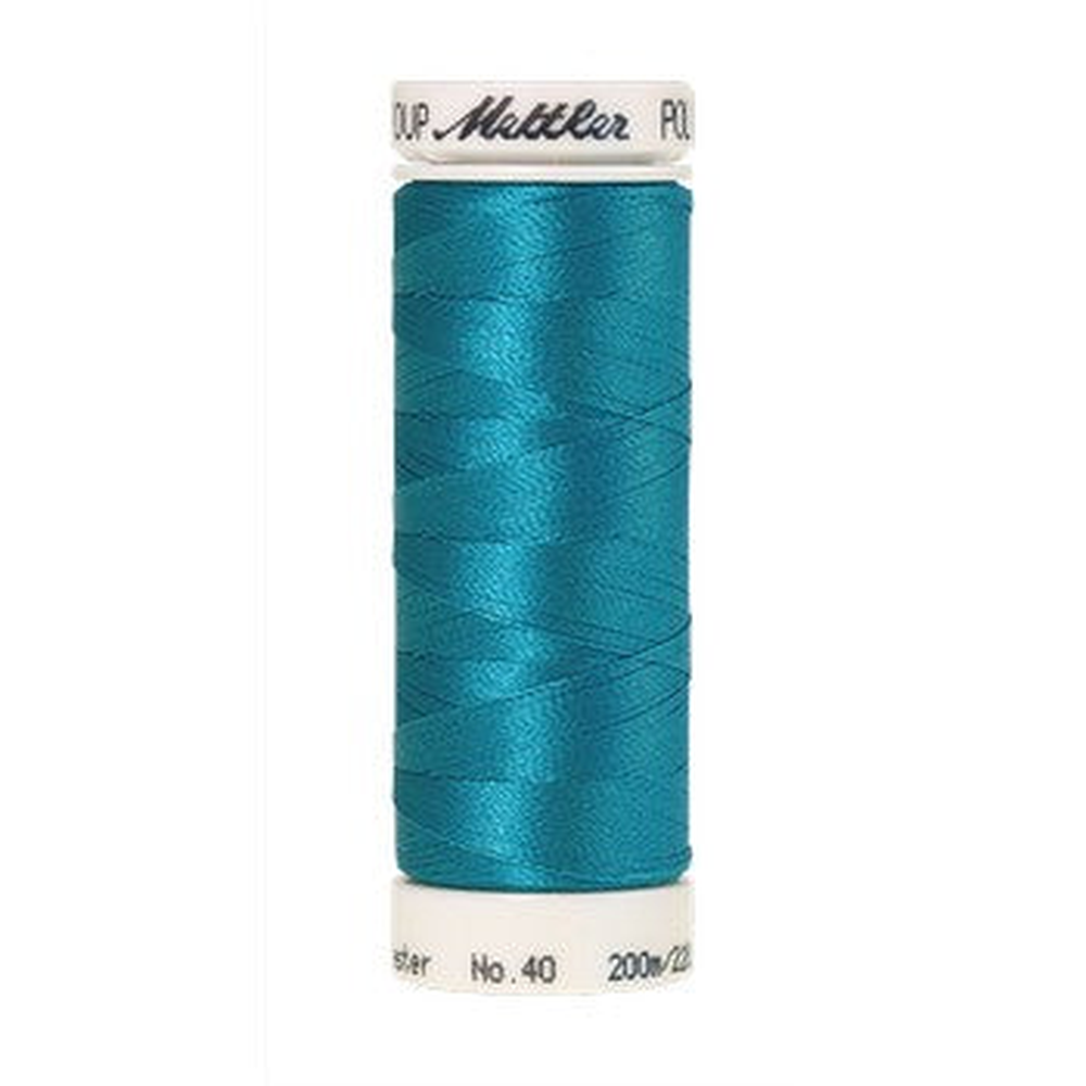 Mettler embroidery thread spool in Caribian Blue (4010) - 40wt 200m