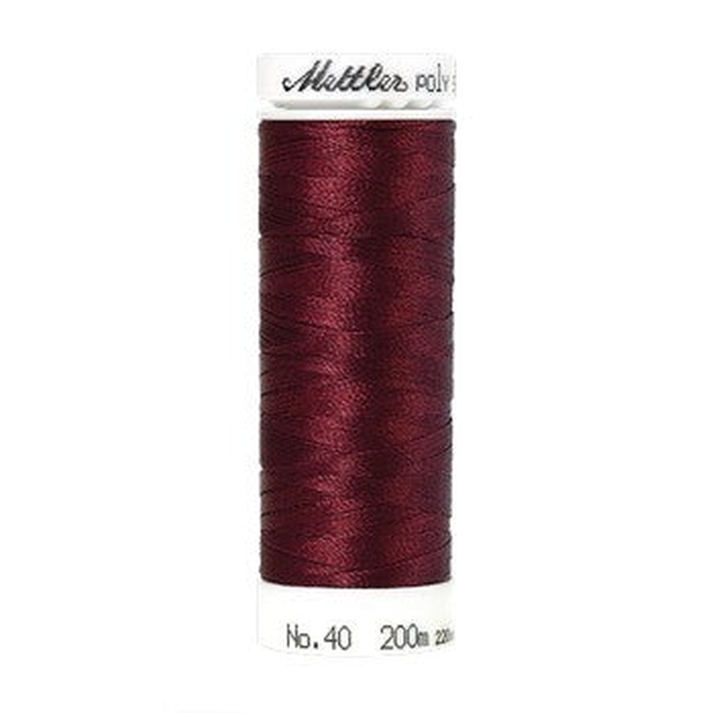 Mettler embroidery thread spool in Claret (2224) - 40wt 200m