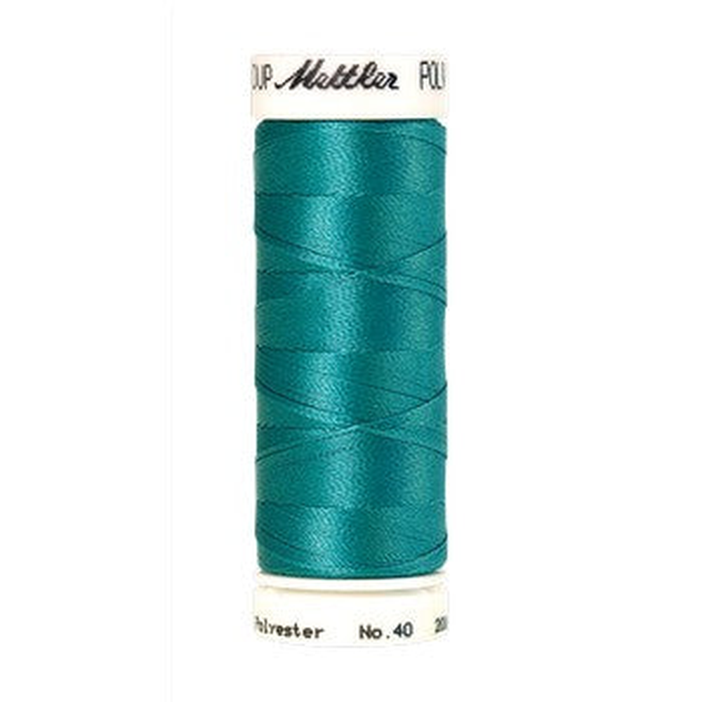 Mettler embroidery thread spool in Deep Aqua (4610) - 40wt 200m