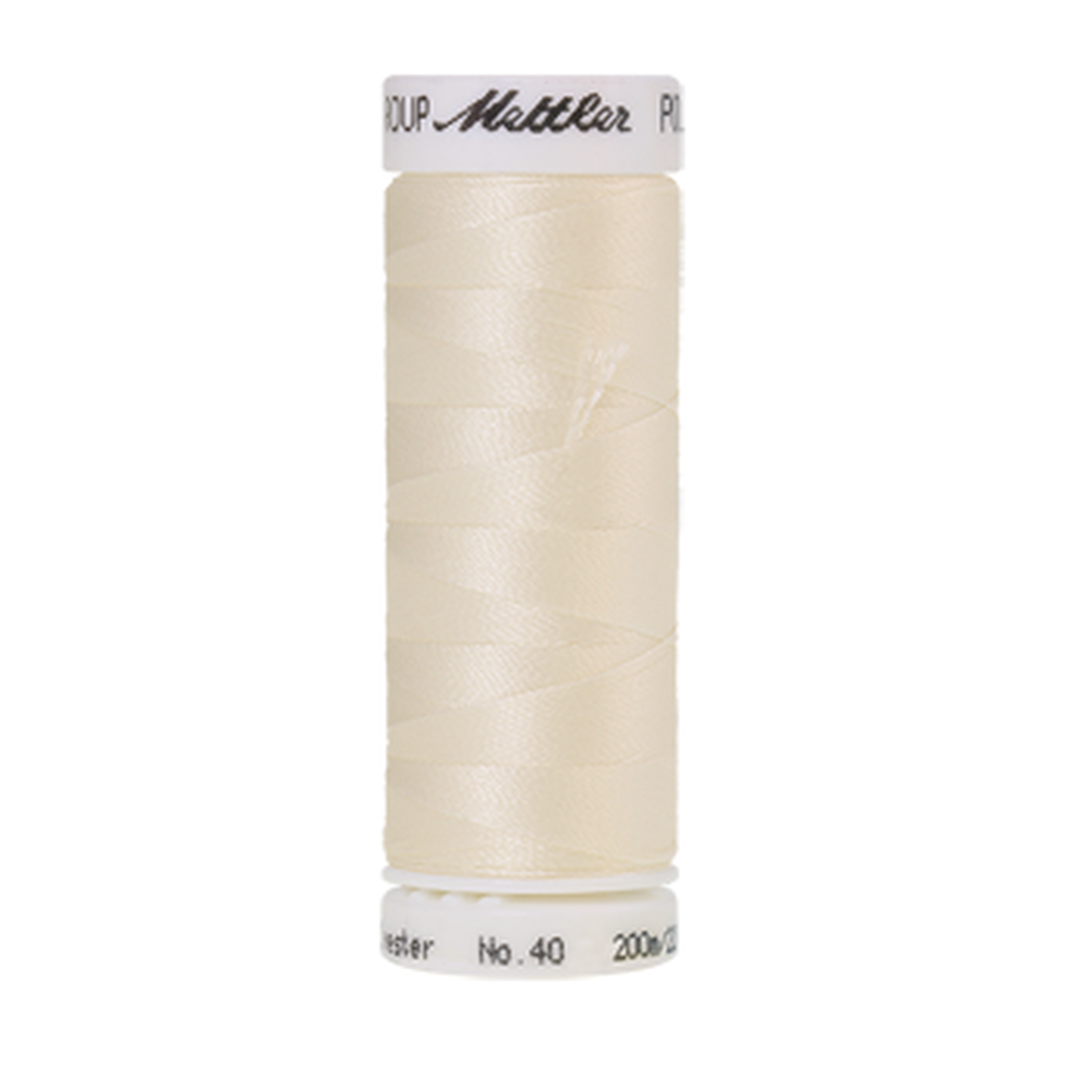 Mettler embroidery thread spool in Eggshell (0101) - 40wt 200m