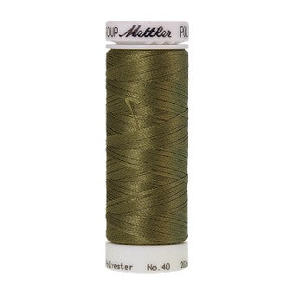 Mettler embroidery thread spool in Olive Drab (0454) - 40wt 200m