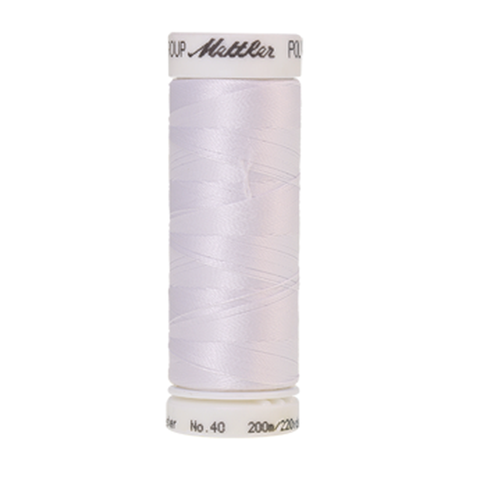 Mettler embroidery thread spool in Paper White (0017) - 40wt 200m