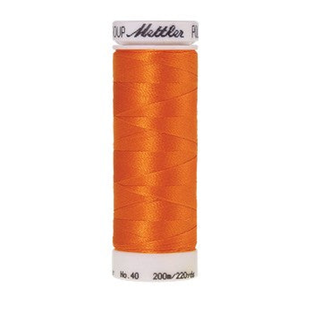 Mettler embroidery thread spool in Pumpkin (1102) - 40wt 200m