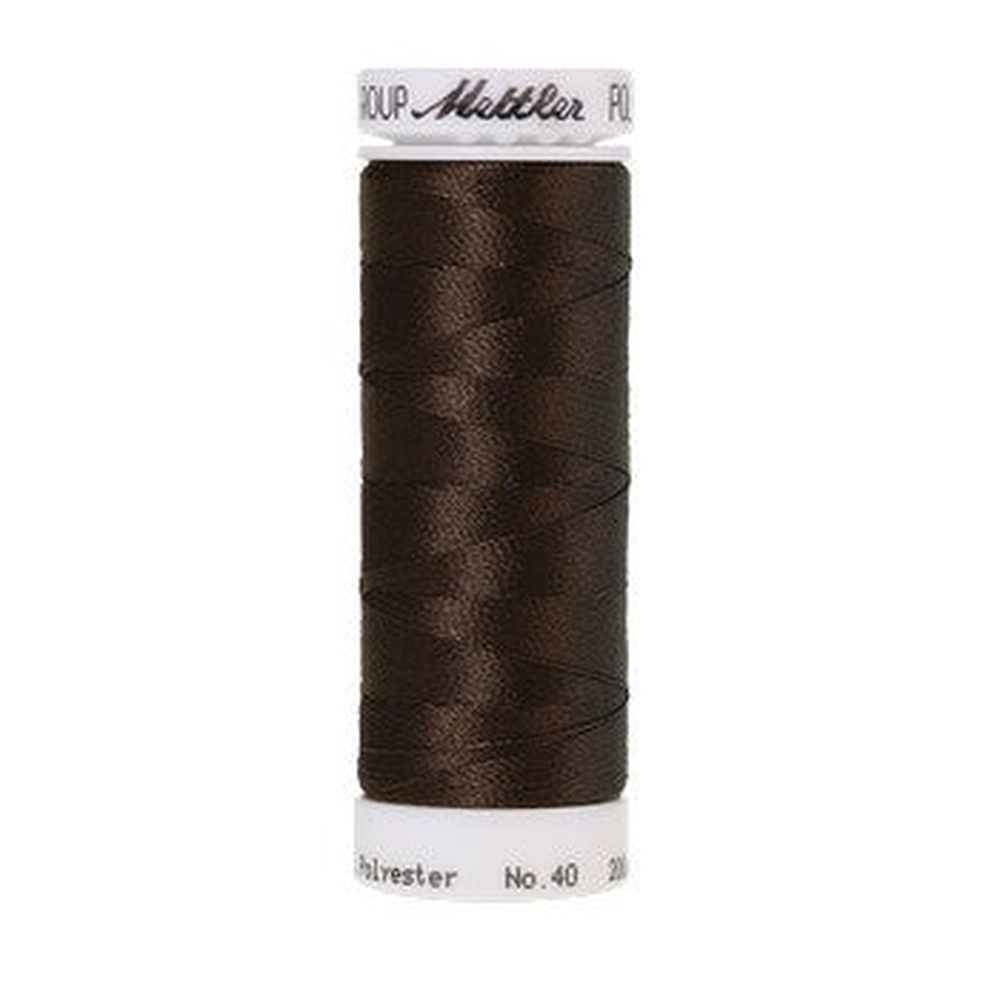 Mettler embroidery thread spool in Very Dark Brown (0576) - 40wt 200m