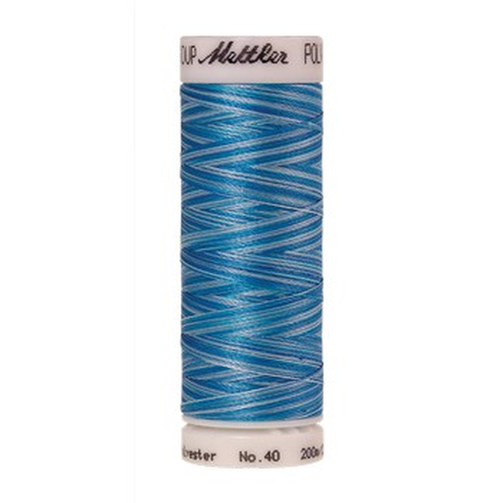 Mettler embroidery thread spool in Aqua Waters (9930) - 40wt 200m