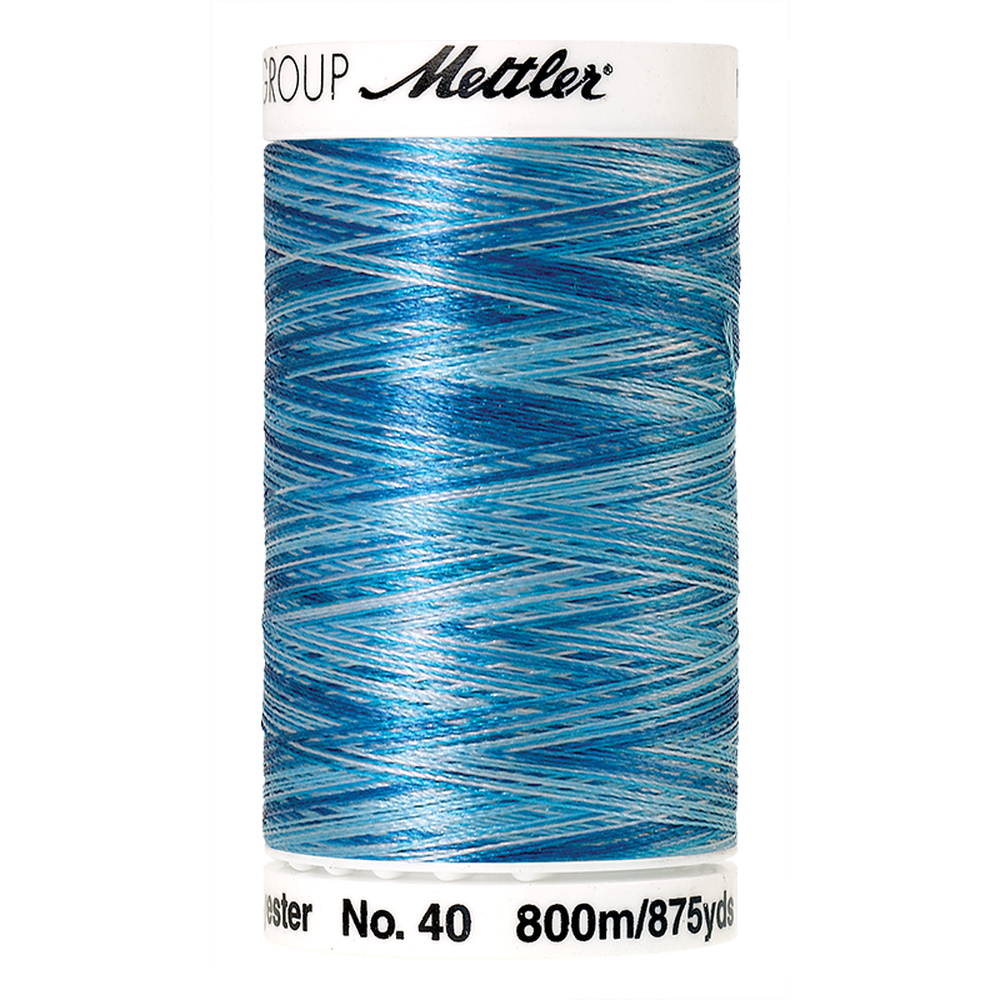 Mettler embroidery thread spool in Aqua Waters (9930) - 40wt 800m