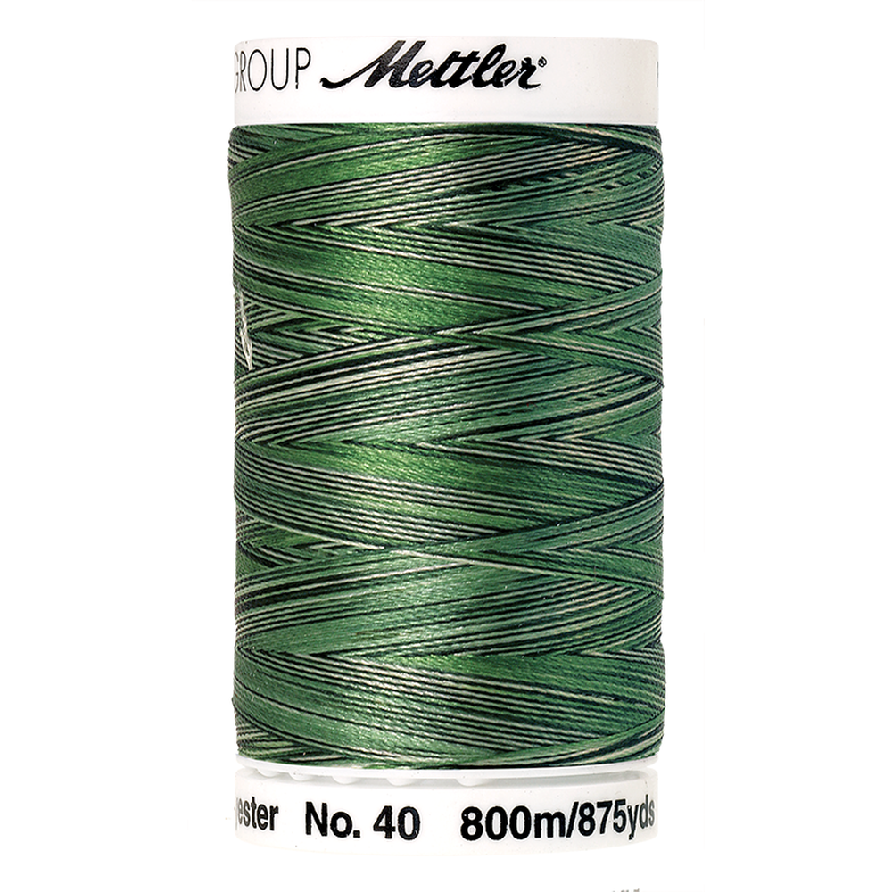 Mettler embroidery thread spool in Field Greens (9805) - 40wt 800m