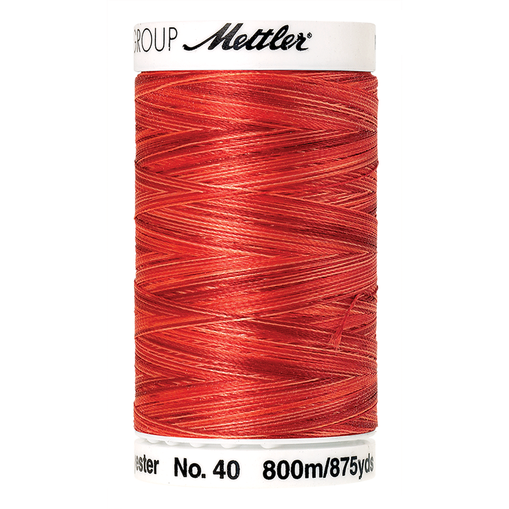 Mettler embroidery thread spool in Fiesta Orange (9924) - 40wt 800m