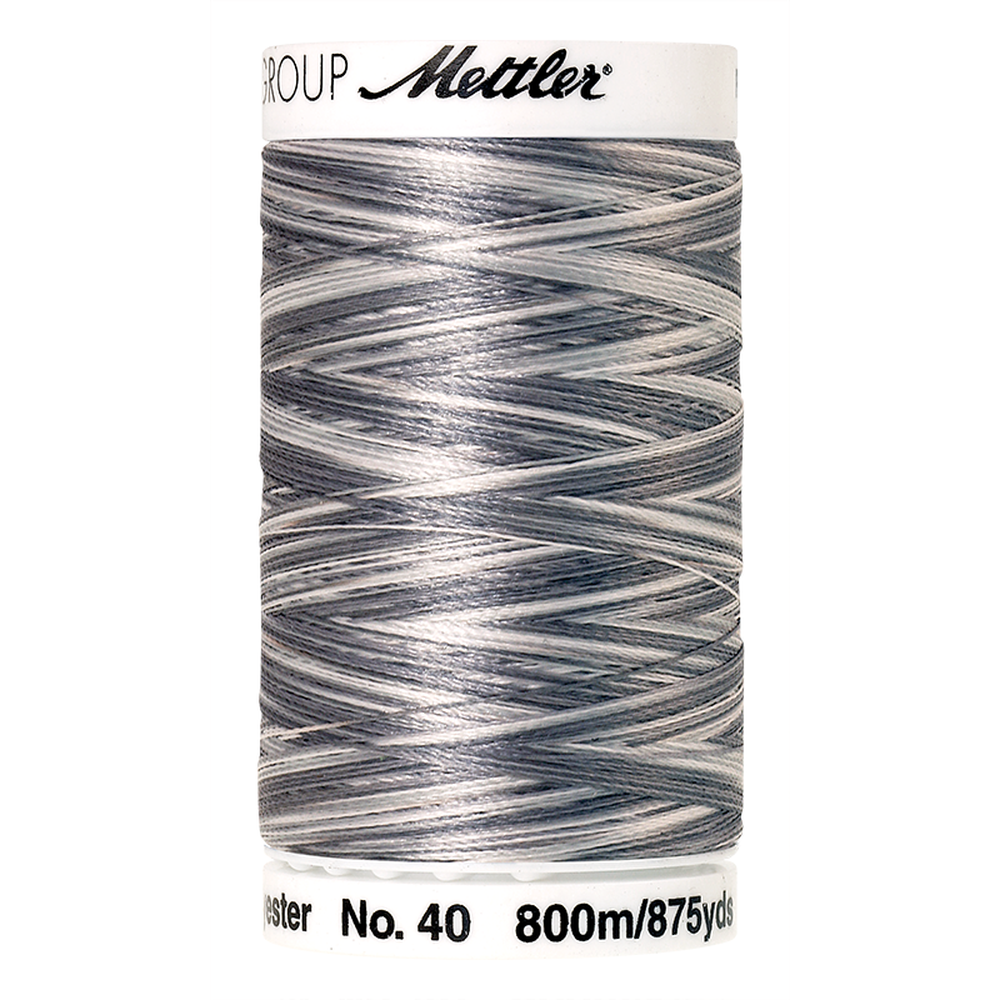 Mettler embroidery thread spool in Overcast Greys (9920) - 40wt 800m