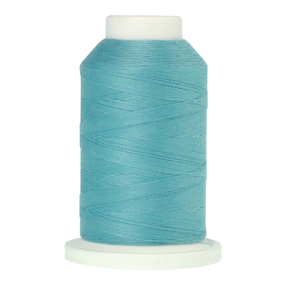 Mettler embroidery thread spool in Aqua (0408) - 72/2 1000m