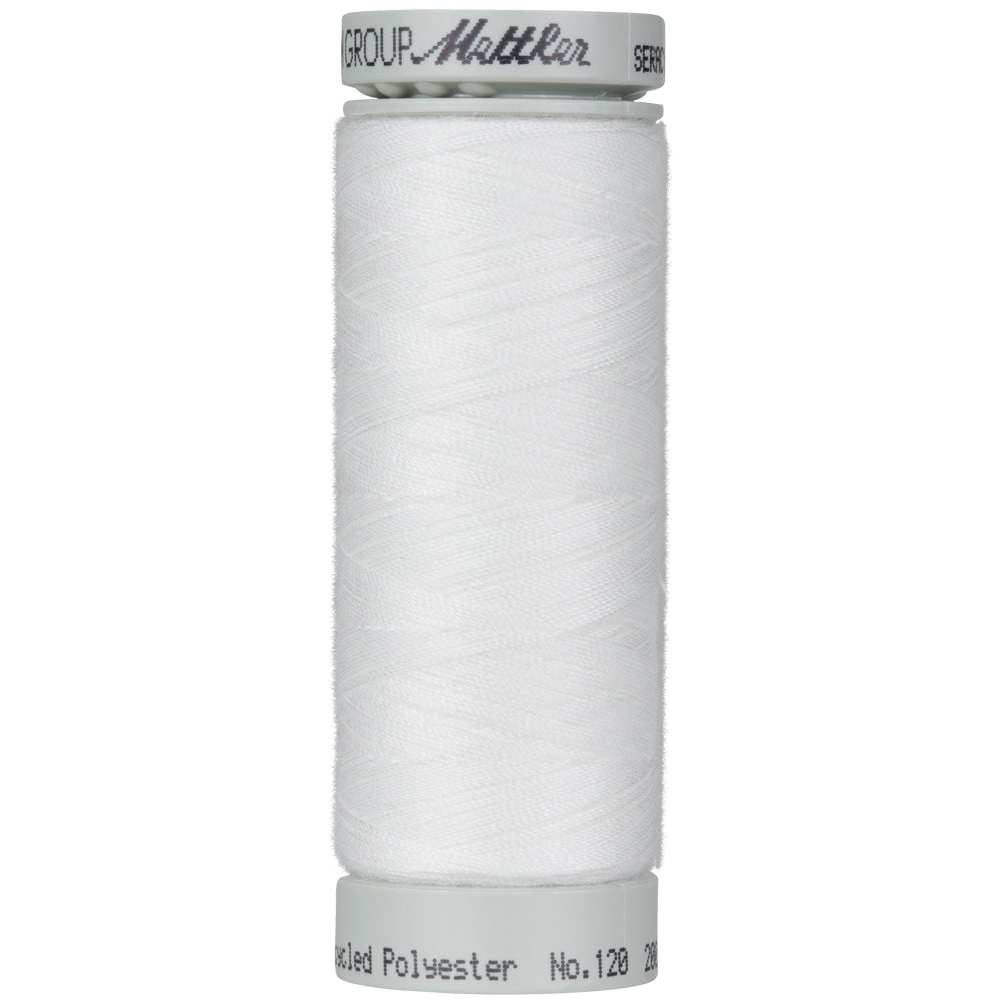 Mettler Seracycle sewing thread spool in White (2000) - 71/2 200m