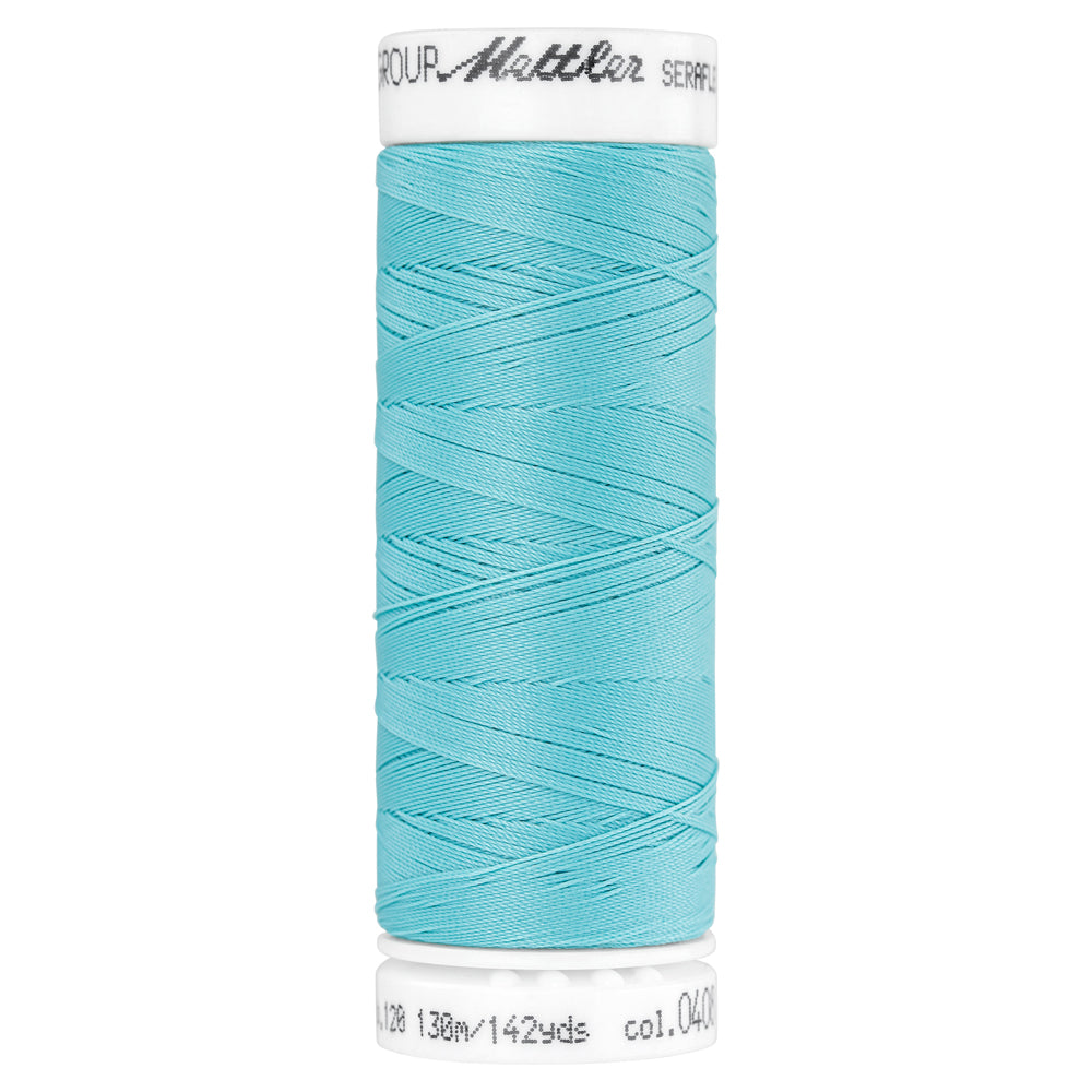 Mettler embroidery thread spool in Aqua (0408) - 83/3 130m