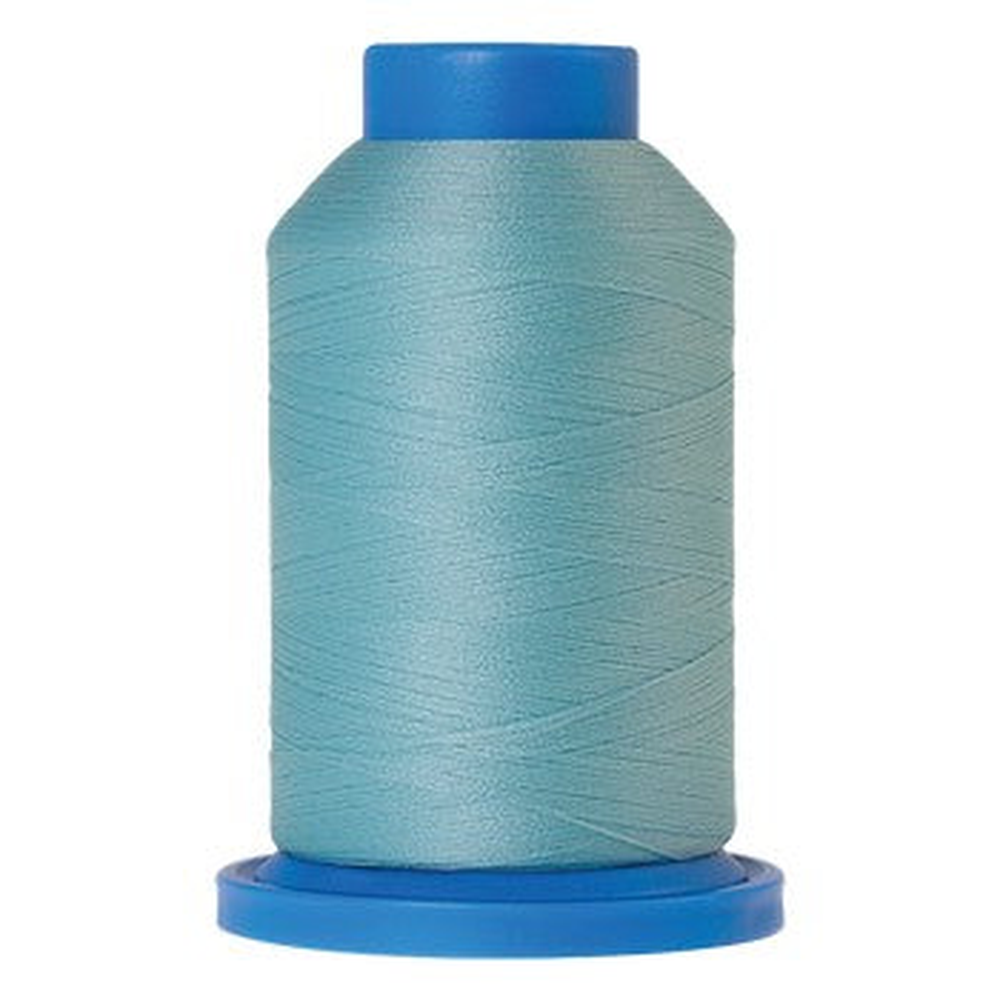 Mettler embroidery thread spool in Aqua (0408) - 51/1 1000m