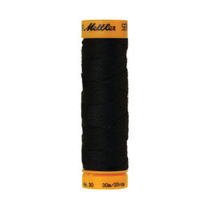 Mettler Seralon sewing thread spool in Black (4000) - 30/3 30m