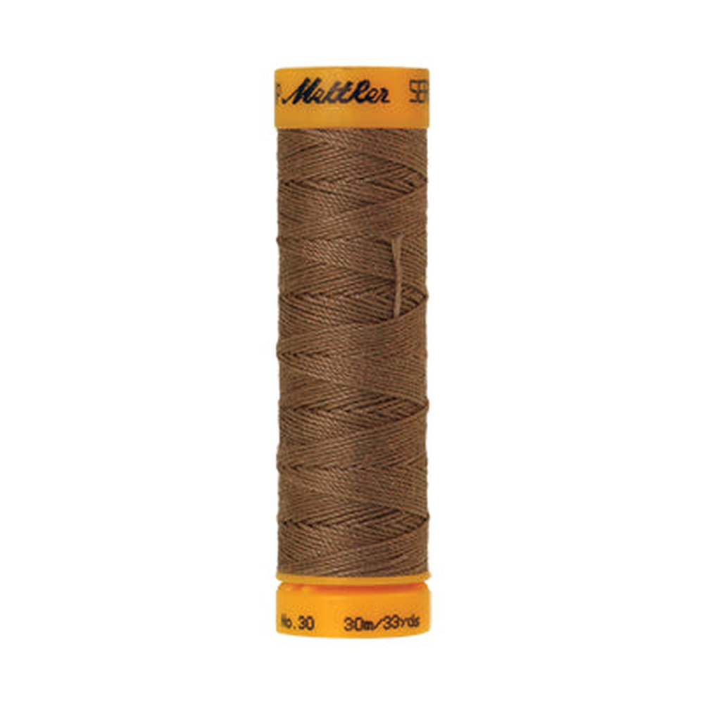 Mettler Seralon sewing thread spool in Brown Mushroom (0387) - 30/3 30m