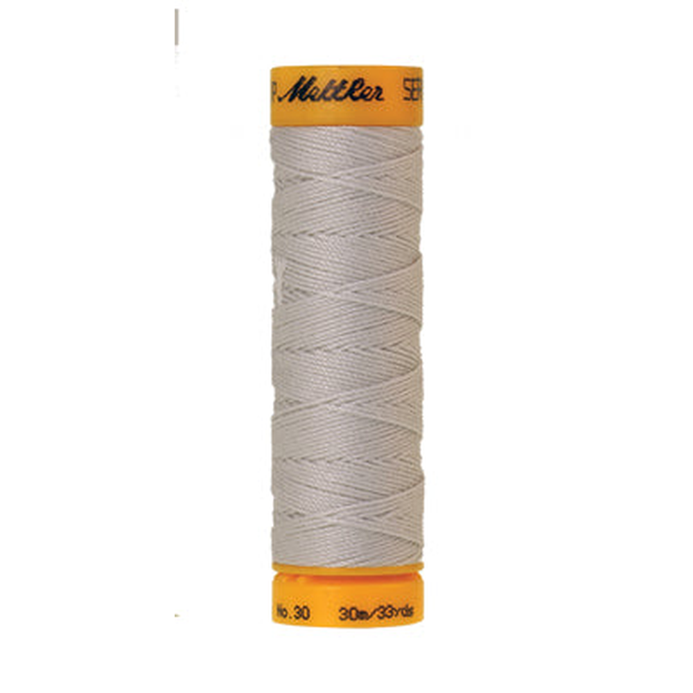 Mettler Seralon sewing thread spool in Mystik Grey (0411) - 30/3 30m