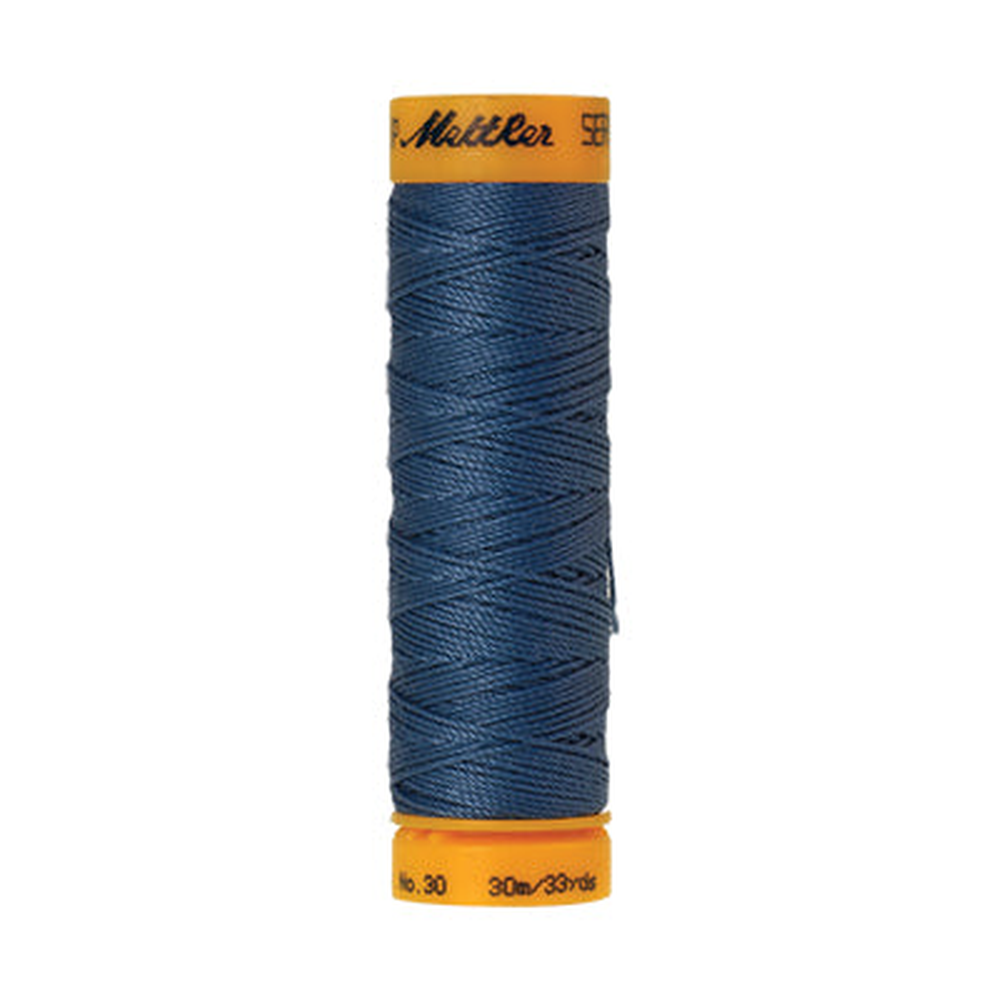 Mettler Seralon sewing thread spool in Smoky Blue (0351) - 30/3 30m