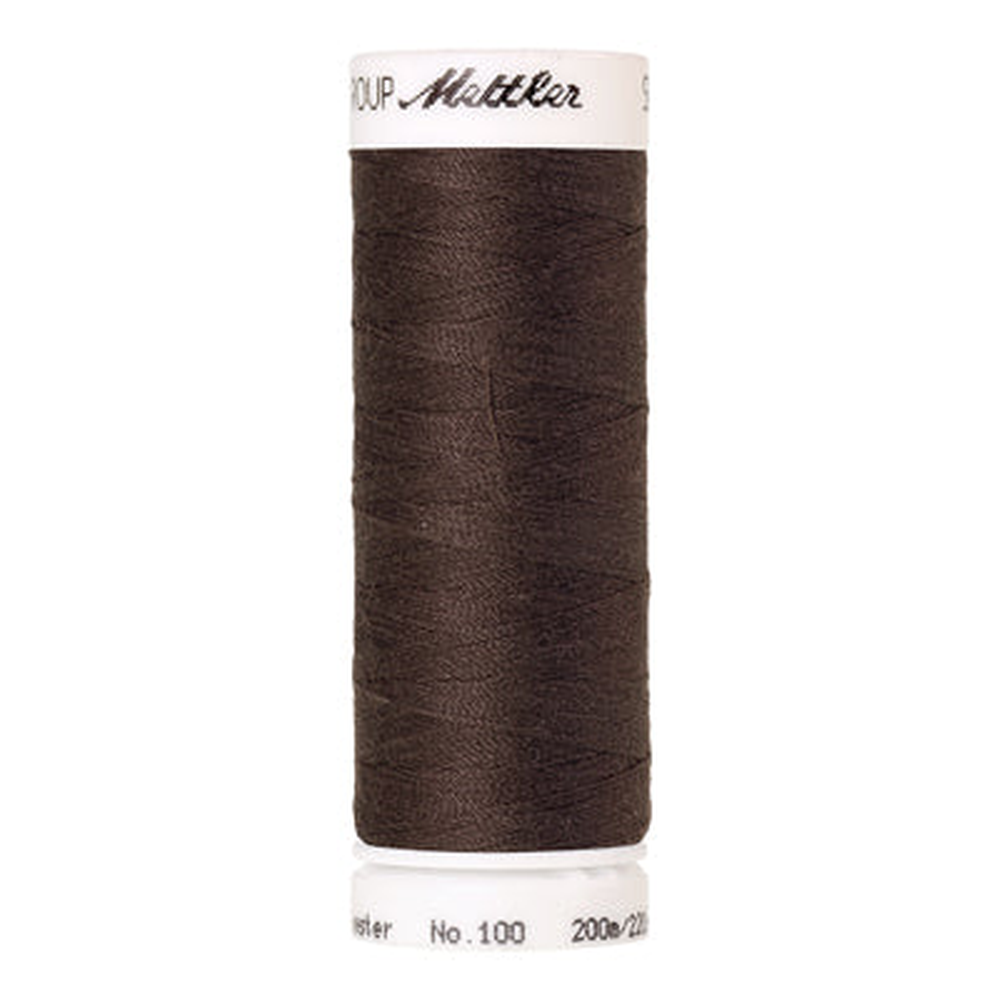 Mettler Seralon sewing thread spool in Polyest Earthy Brown Coal (0399) - 62/2 200m