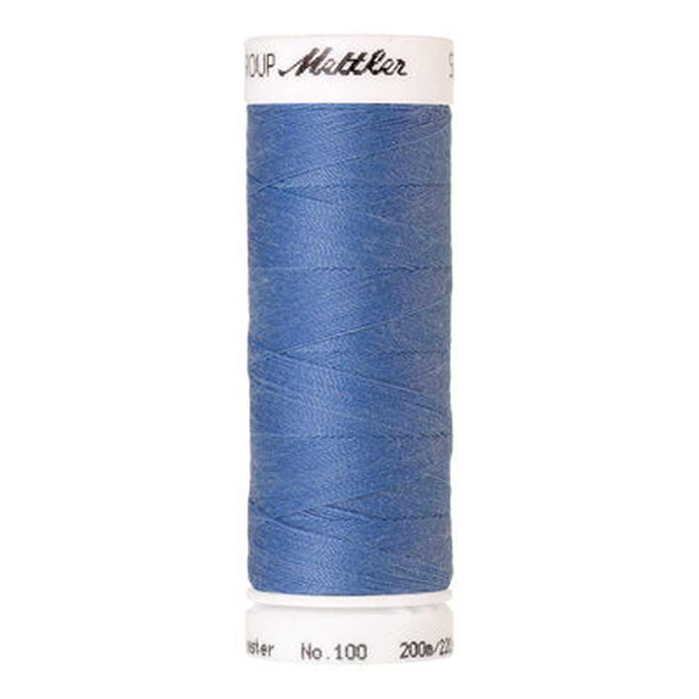 Mettler Seralon sewing thread spool in Blue Bird (0819) - 62/2 200m