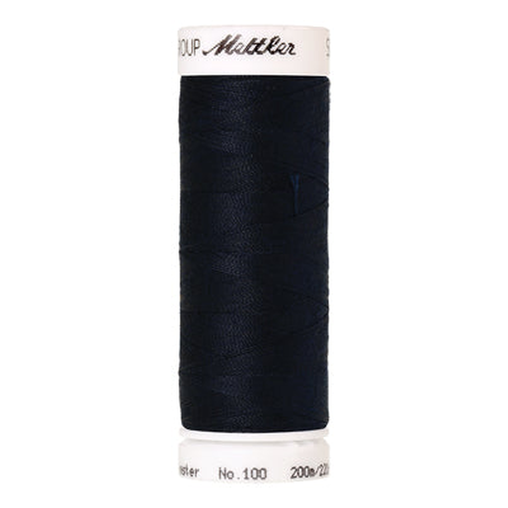Mettler Seralon sewing thread spool in Blue Black (0810) - 62/2 200m