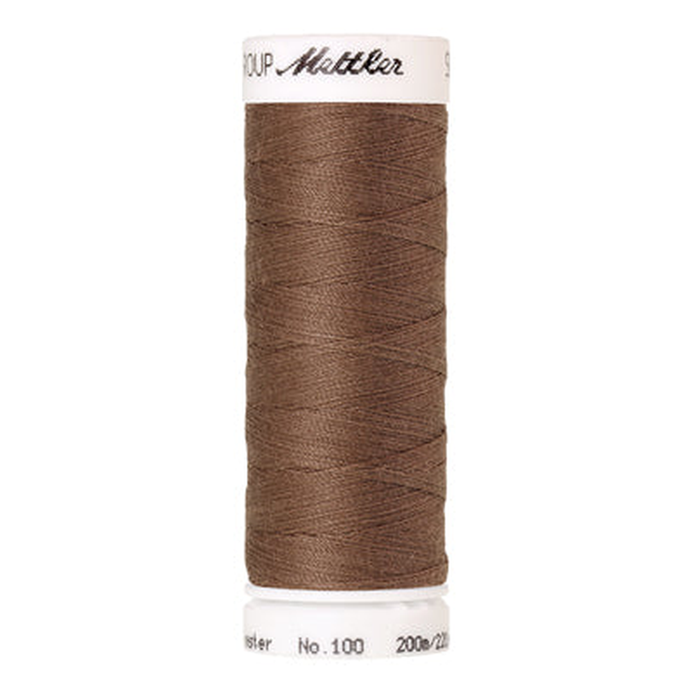 Mettler Seralon sewing thread spool in Brown Mushroom (0387) - 62/2 200m