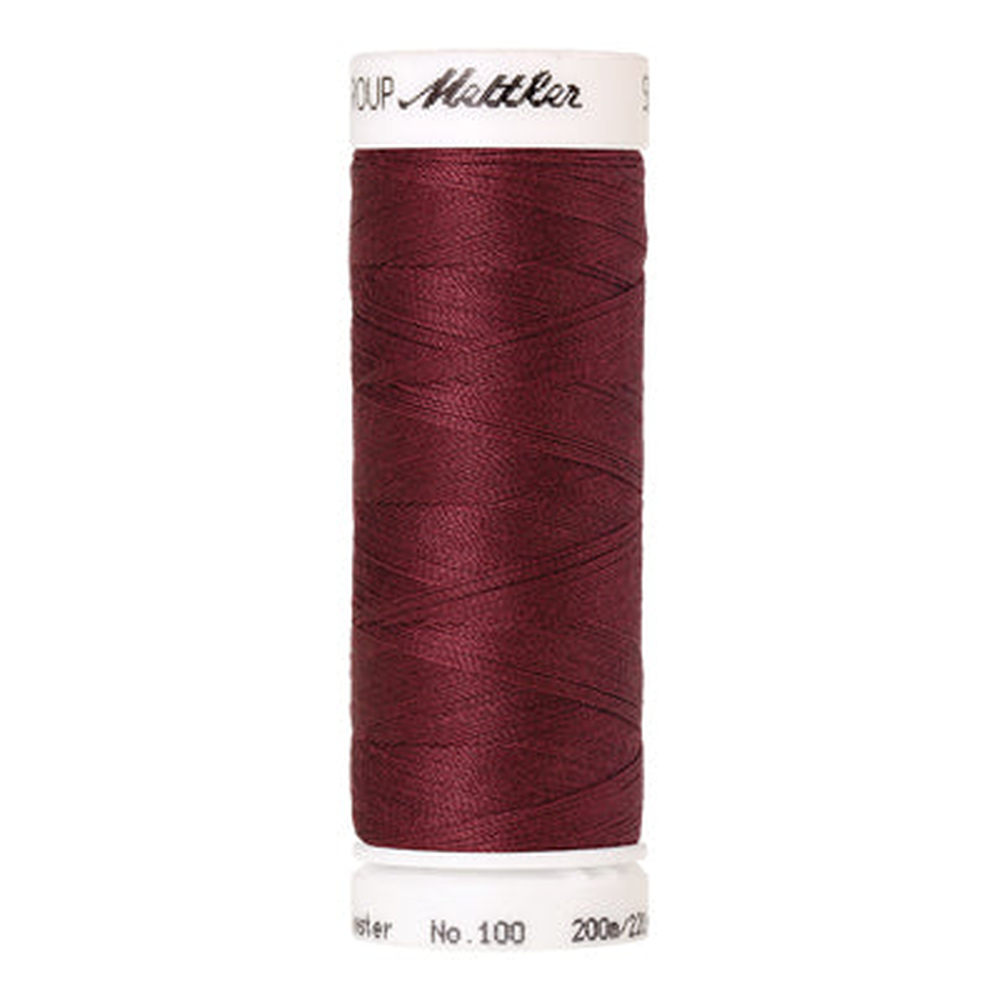 Mettler Seralon sewing thread spool in Cadmium Red (0204) - 62/2 200m
