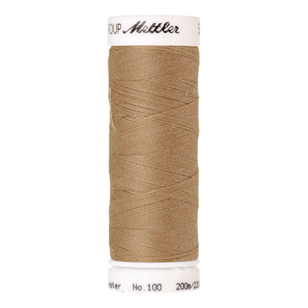 Mettler Seralon sewing thread spool in Caramel Cream (0285) - 62/2 200m