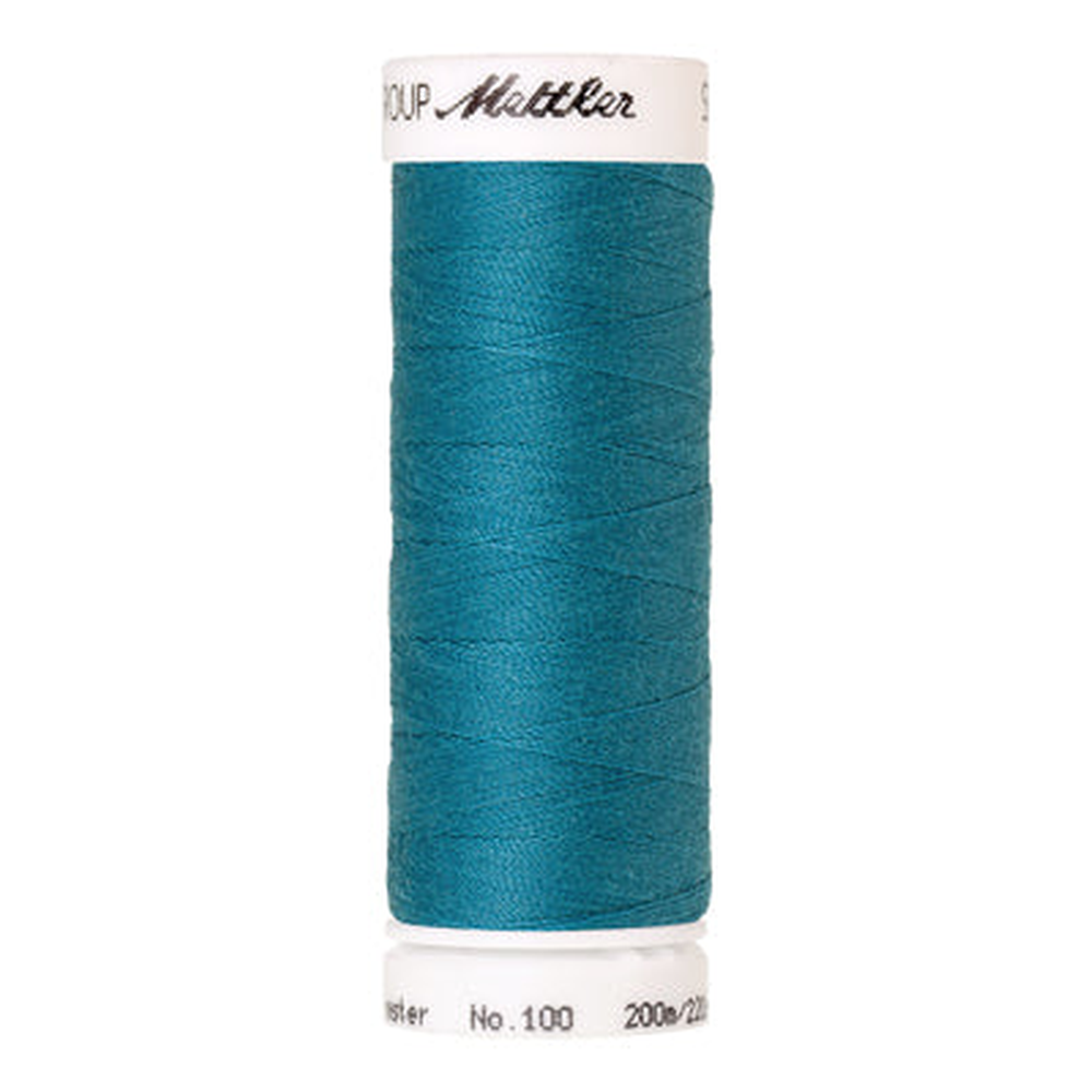 Mettler Seralon sewing thread spool in Caribbean Blue (1394) - 62/2 200m
