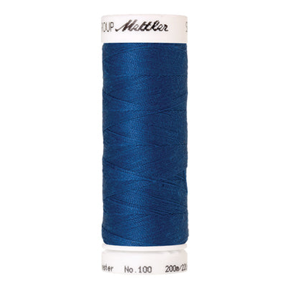 Mettler Seralon sewing thread spool in Colonial Blue (0024) - 62/2 200m