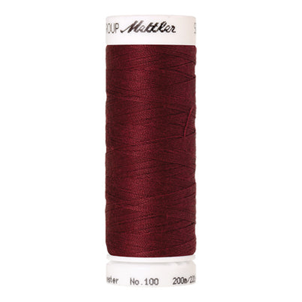 Mettler Seralon sewing thread spool in Cranberry (0918) - 62/2 200m
