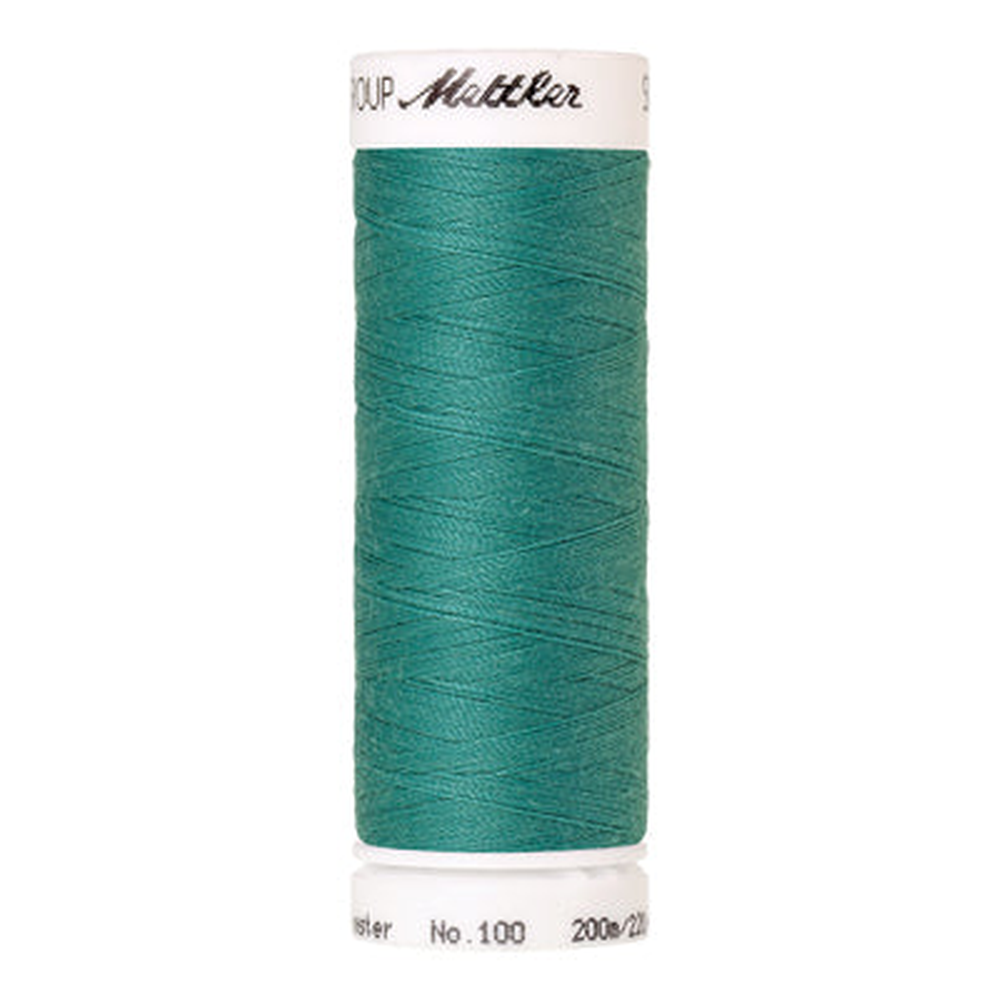 Mettler Seralon sewing thread spool in Deep Aqua (1091) - 62/2 200m