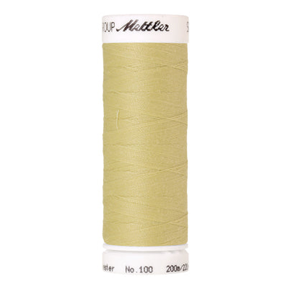 Mettler Seralon sewing thread spool in Lemon Frost (1412) - 62/2 200m