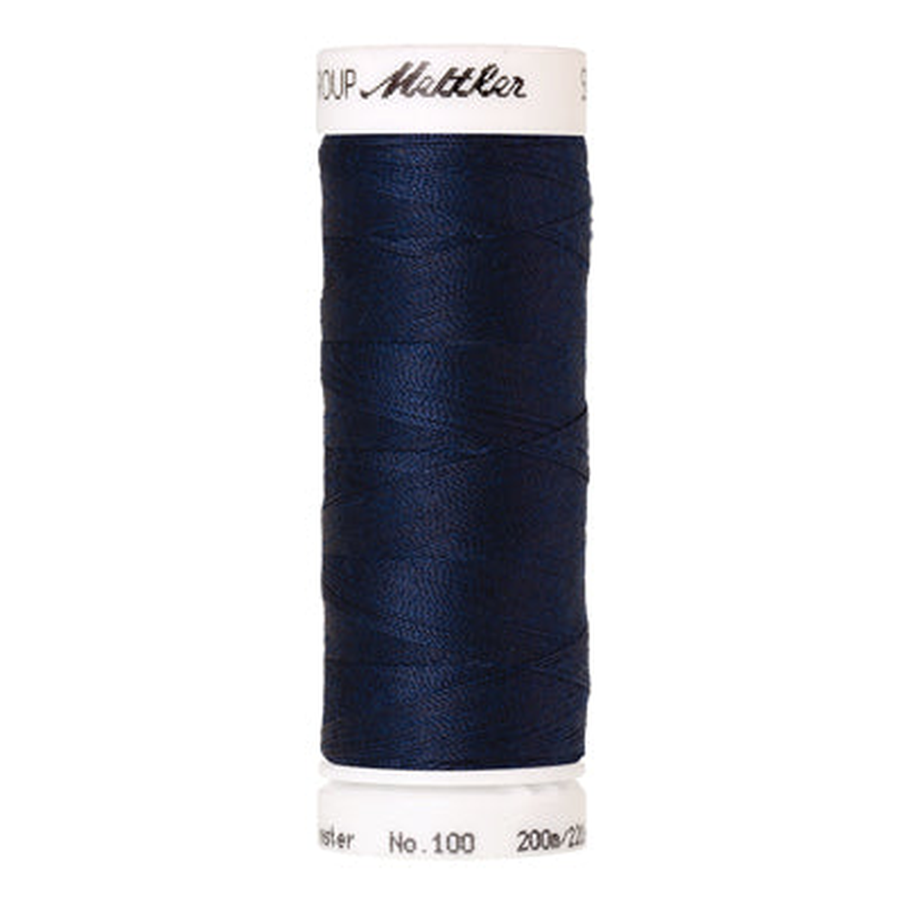 Mettler Seralon sewing thread spool in Night Blue (0823) - 62/2 200m