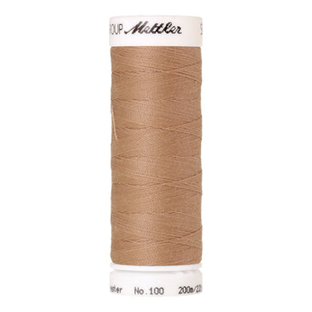 Mettler Seralon sewing thread spool in Oat Straw (0260) - 62/2 200m