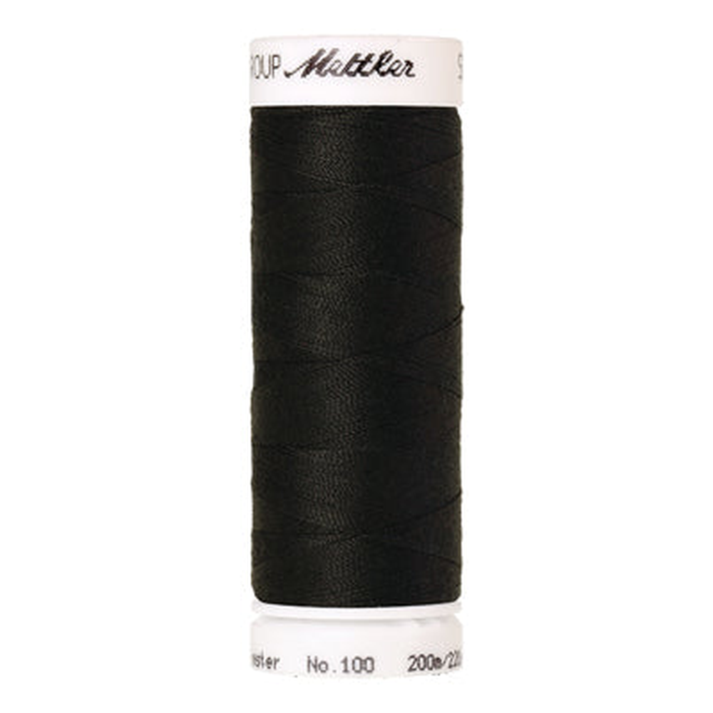 Mettler Seralon sewing thread spool in Obsidian (1362) - 62/2 200m