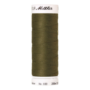 Mettler Seralon sewing thread spool in Olive Drab (0420) - 62/2 200m
