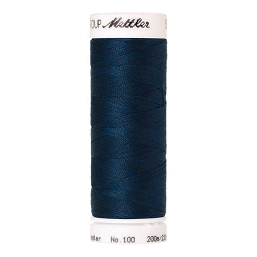 Mettler Seralon sewing thread spool in Slate Blue (0807) - 62/2 200m