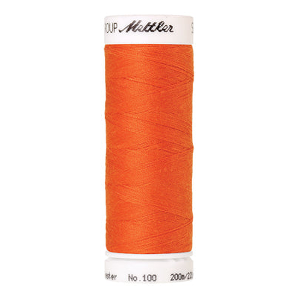 Mettler Seralon sewing thread spool in Tangerine (1335) - 62/2 200m