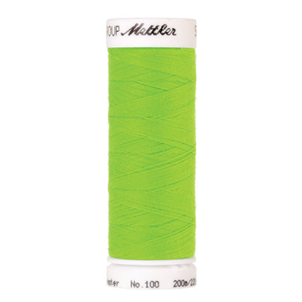 Mettler Seralon sewing thread spool in Vivid Green (2730) - 62/2 200m