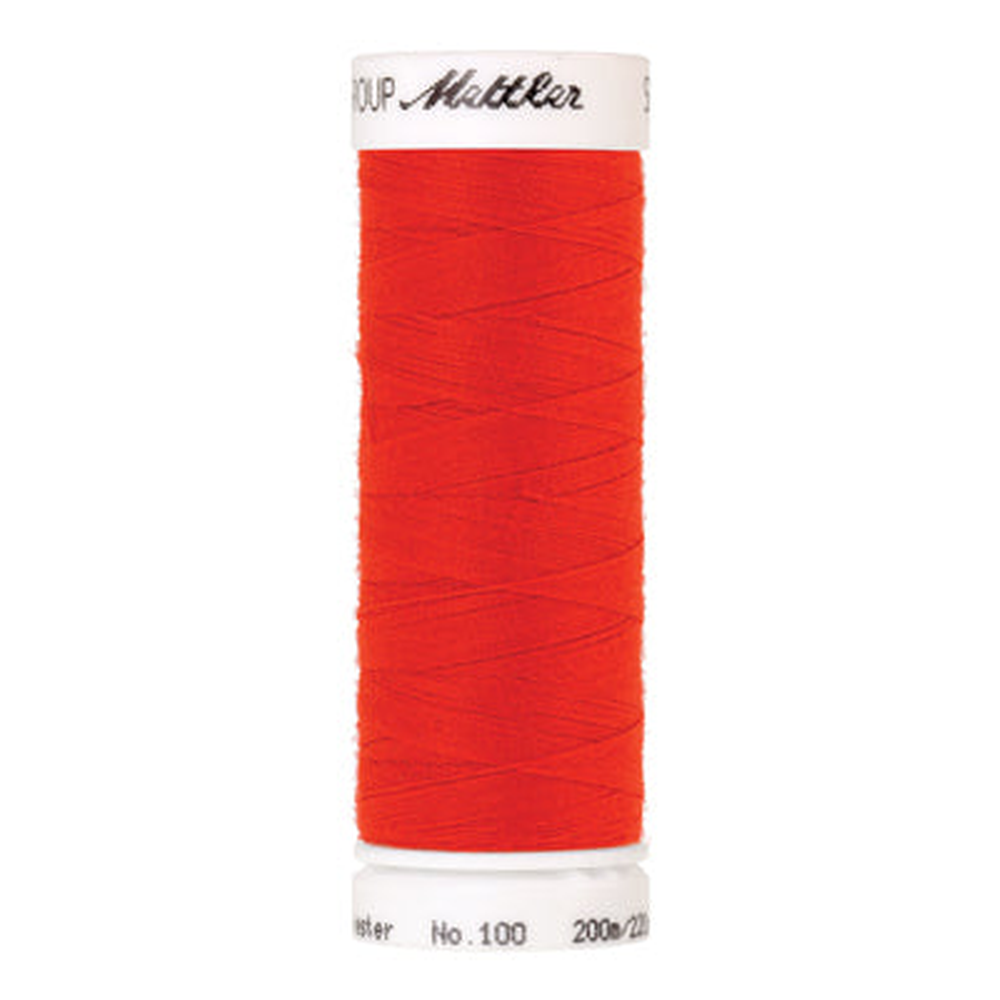 Mettler Seralon sewing thread spool in Vivid Red (2643) - 62/2 200m