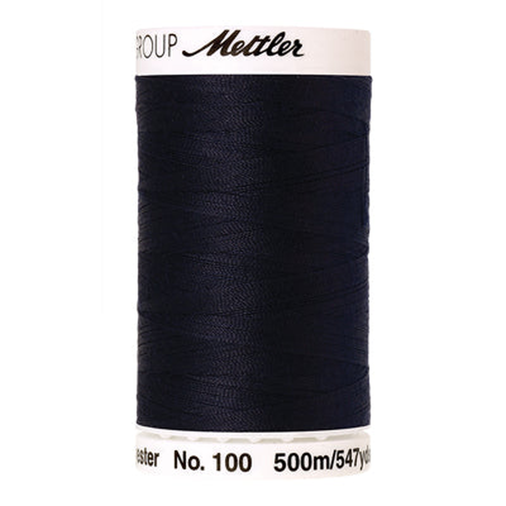 Mettler Seralon sewing thread spool in Darkest Blue (0821) - 62/2 500m