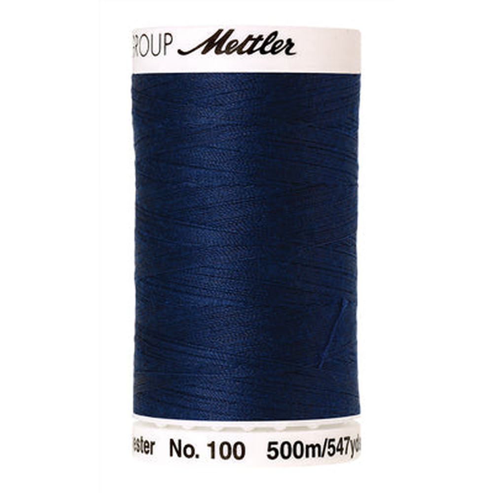 Mettler Seralon sewing thread spool in Night Blue (0823) - 62/2 500m