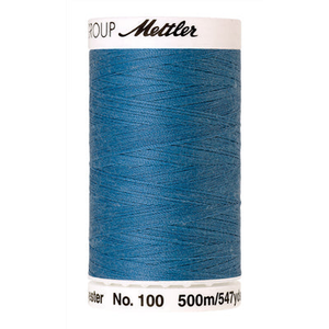 Mettler Seralon sewing thread spool in Wave Blue (0022) - 62/2 500m