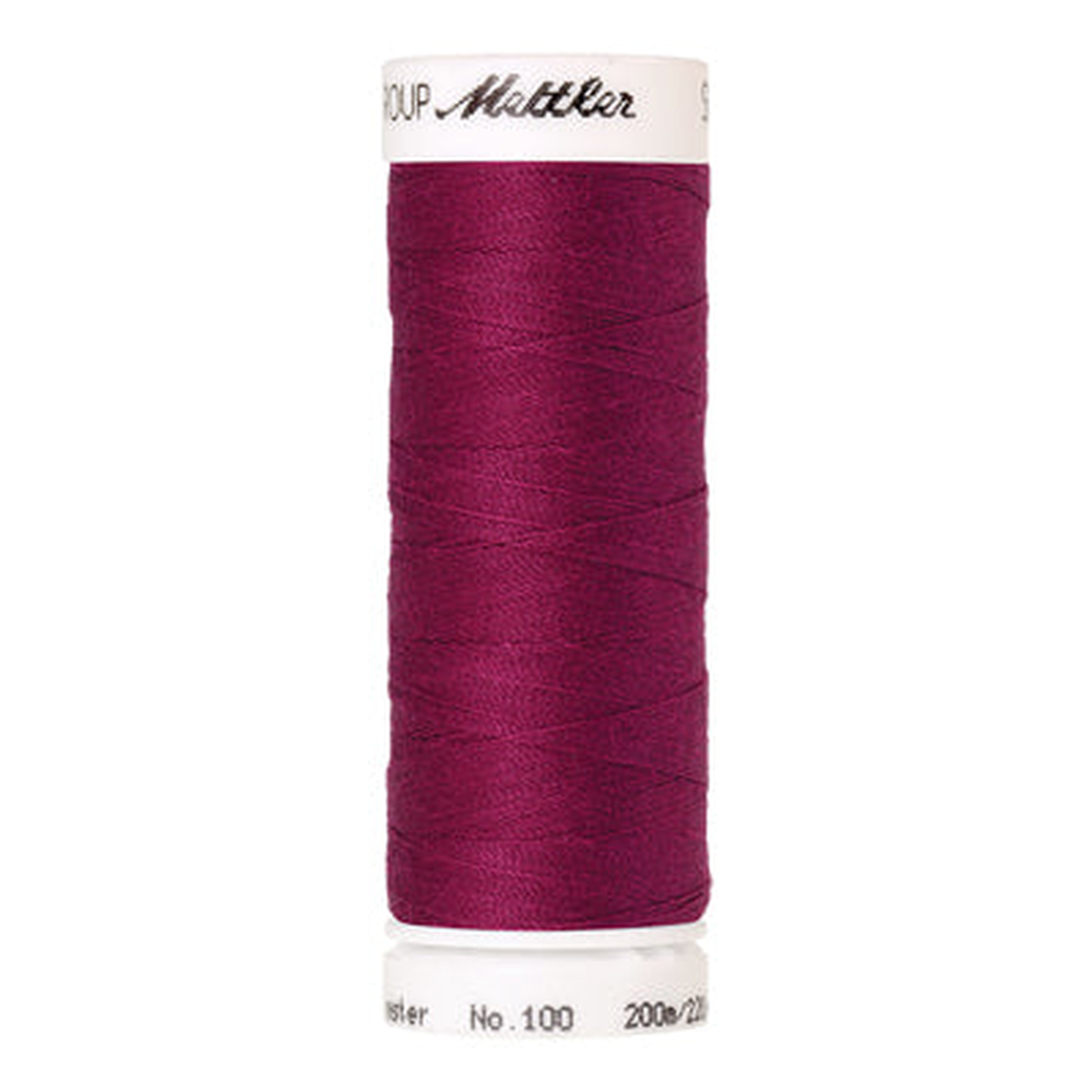 Mettler Seralon sewing thread spool in Cerise (1418) - 62/2 200m
