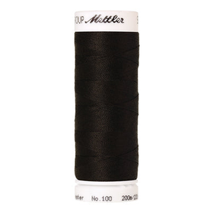 Mettler Seralon sewing thread spool in Ebony (1050) - 62/2 200m