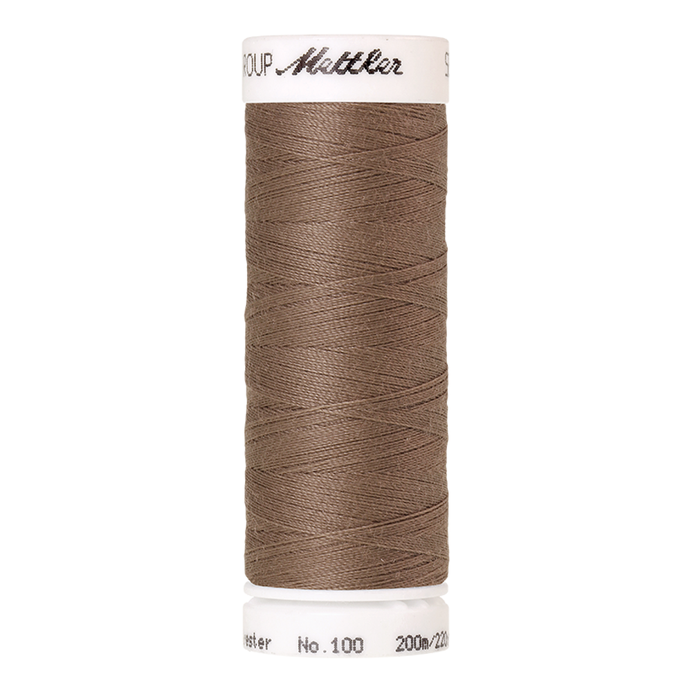 Mettler Seralon sewing thread spool in Khaki (1228) - 62/2 200m