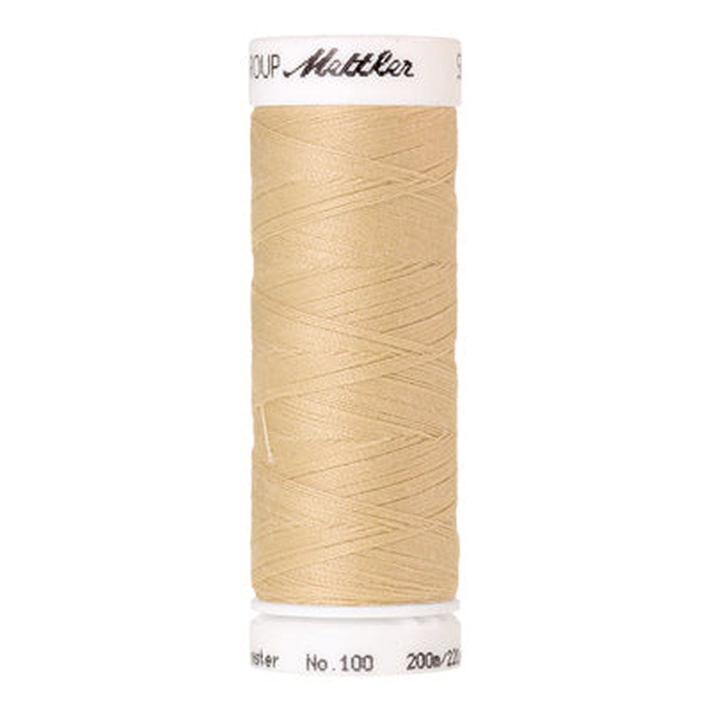 Mettler Seralon sewing thread spool in Oat (1209) - 62/2 200m
