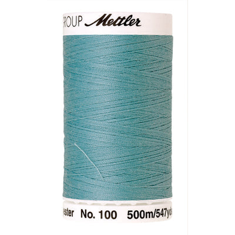 Mettler Seralon sewing thread spool in Aqua (0408) - 62/2 500m