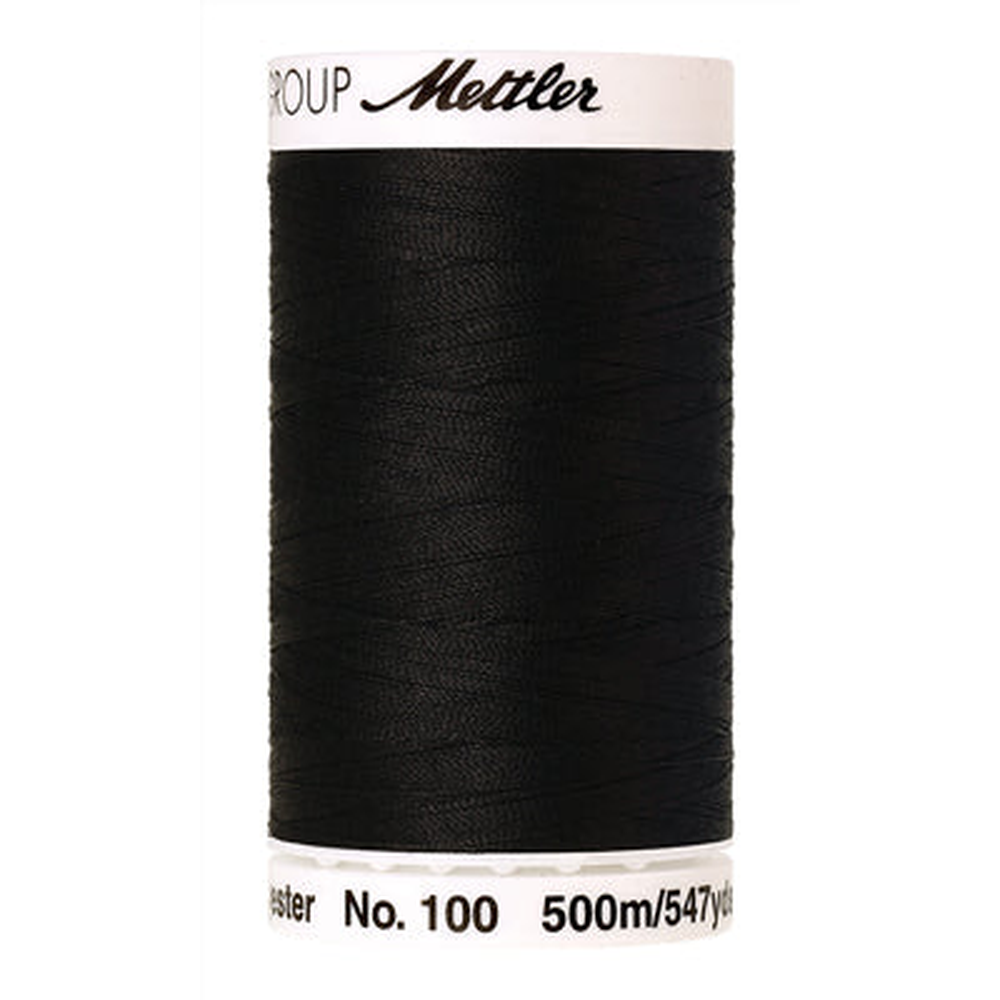 Mettler Seralon sewing thread spool in Black (4000) - 62/2 500m