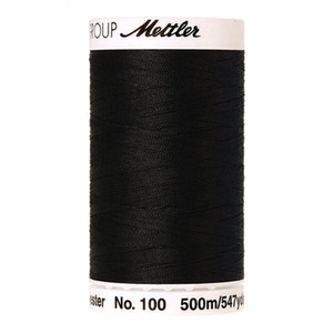 Mettler Seralon sewing thread spool in Black (4000) - 62/2 500m